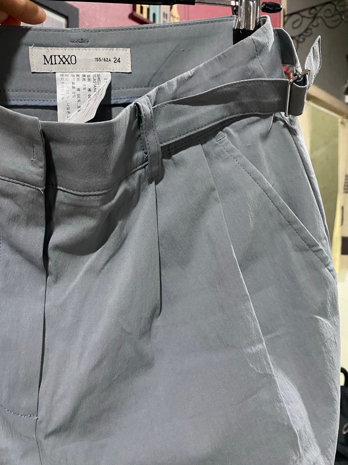 믹쏘 그레이 핀턱 와이드 슬랙스 24 상품이미지6