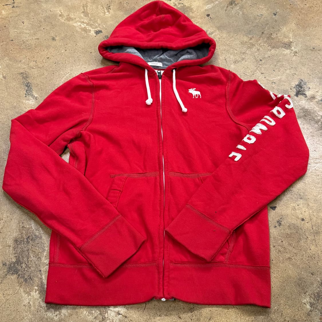 아베크롬비 레드 후드집업 상품이미지2