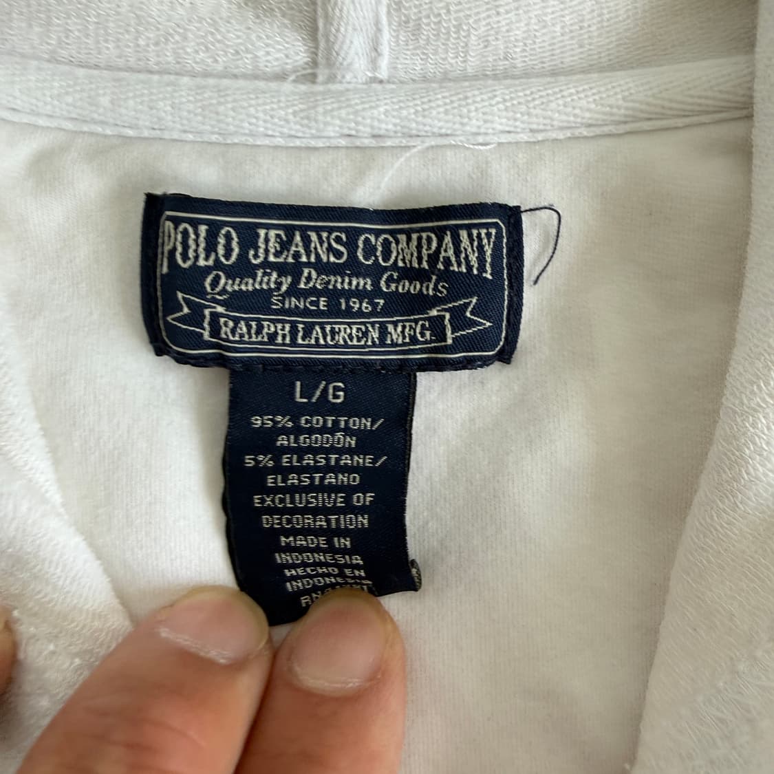 Polo Jeans 폴로 진스 화이트 성조기 후드 집업 상품이미지6