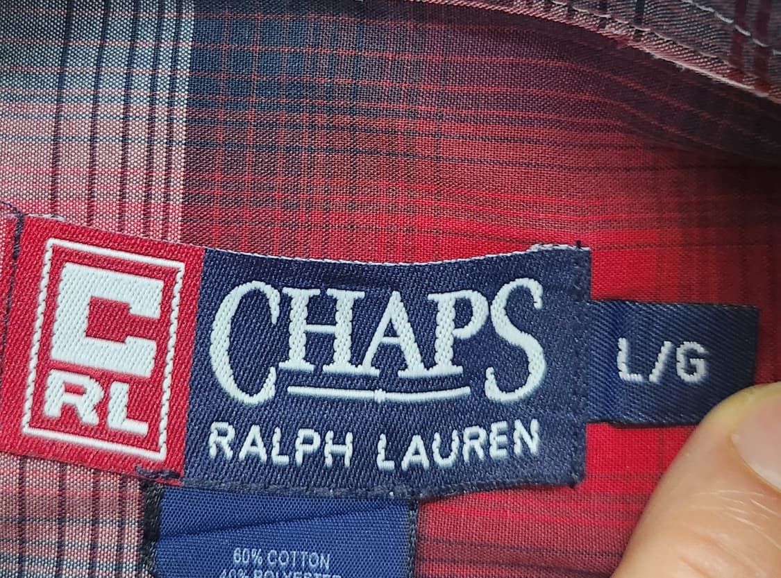 CHAPS 챕스 랄프로렌 체크 긴팔 셔츠 L 상품이미지5