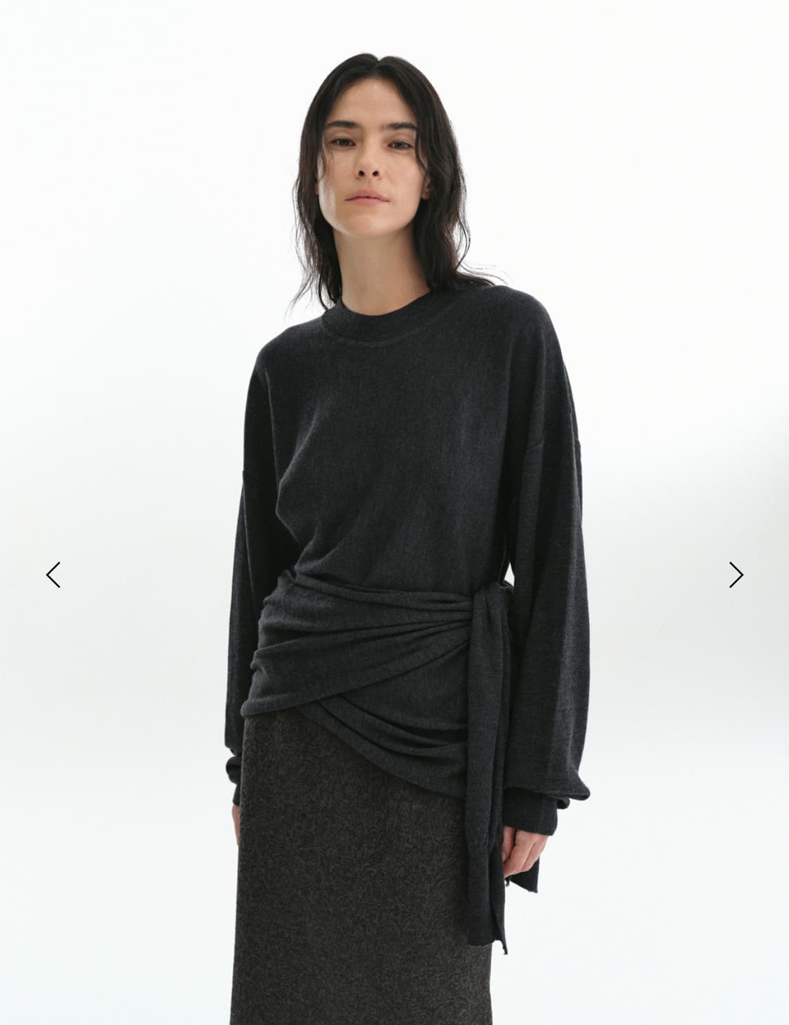 리포스 사이드 웹 니트 차콜 상품이미지1