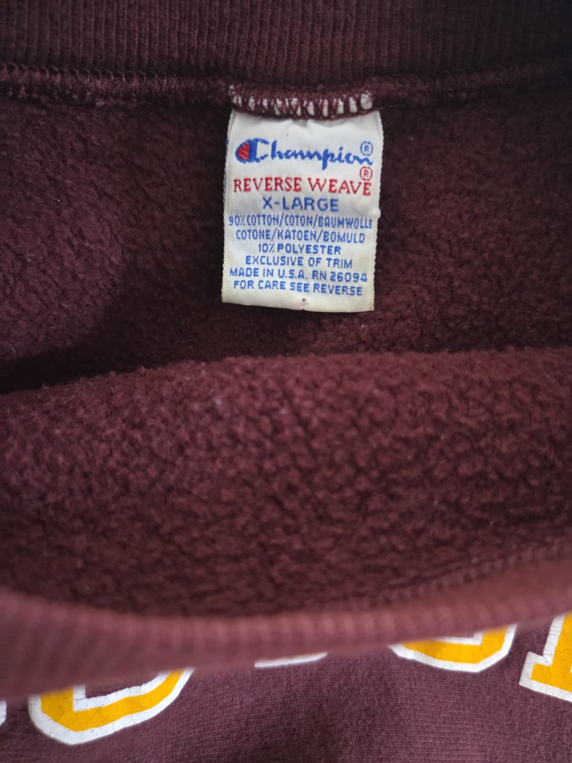 90s 챔피온 리버스위브 보스턴 컬리지 맨투맨 (USA 생산) 상품이미지3