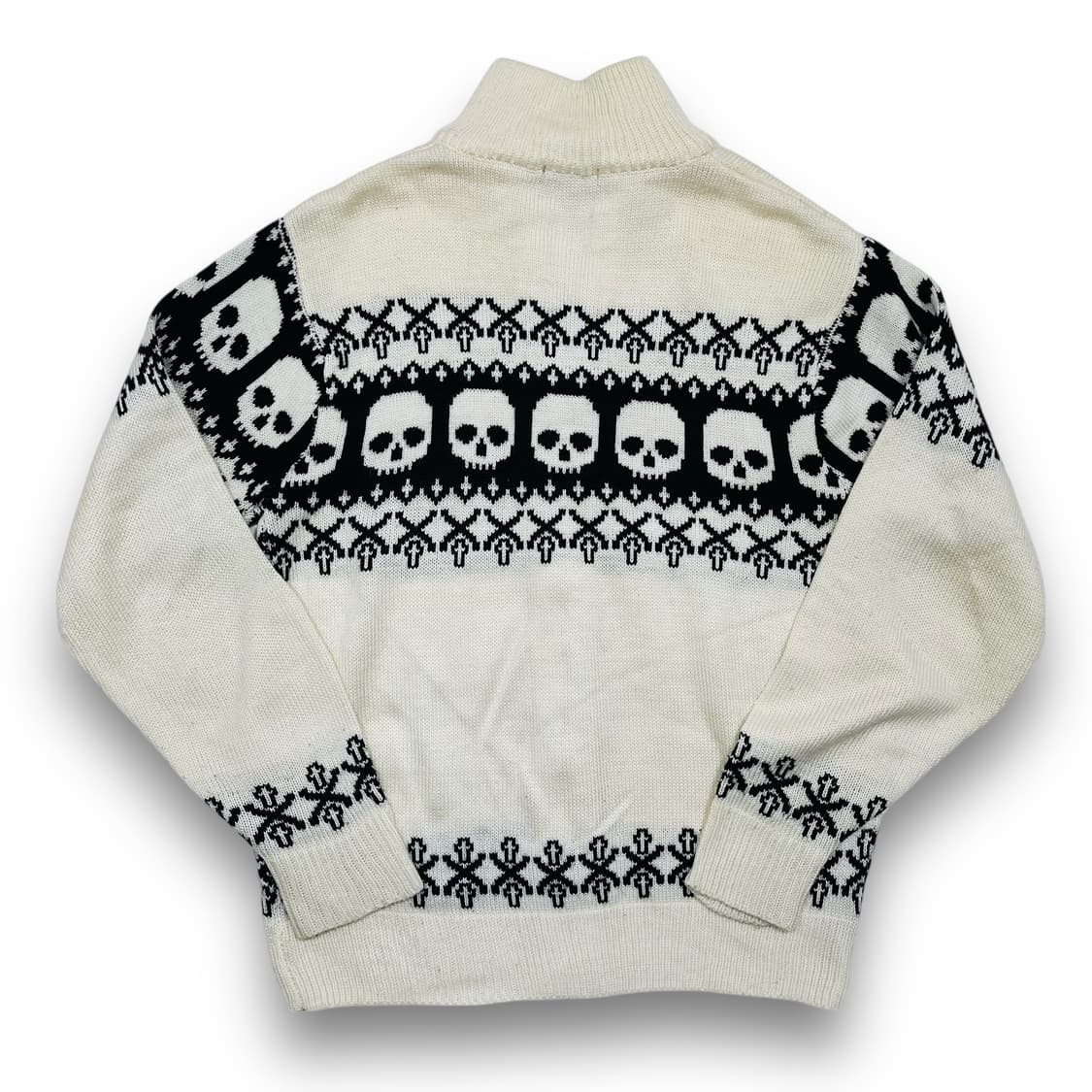 BULET NOISE Skull Cross knit zip-up 상품이미지3