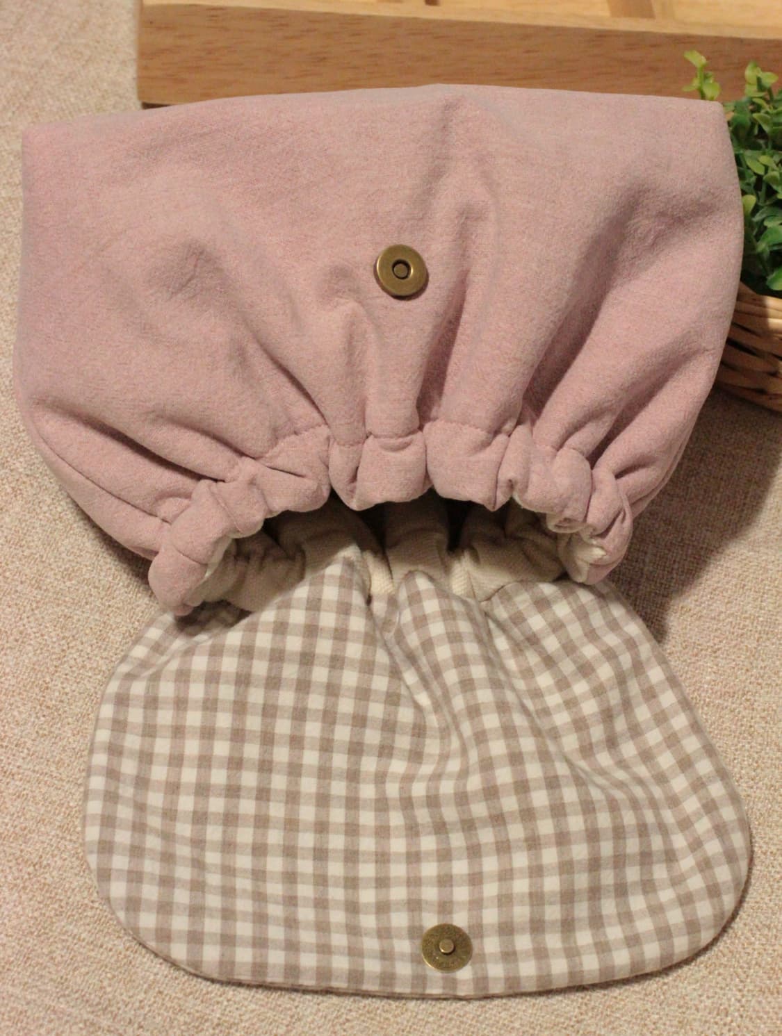 핸드메이드 핑크 밴딩 파우치 상품이미지3