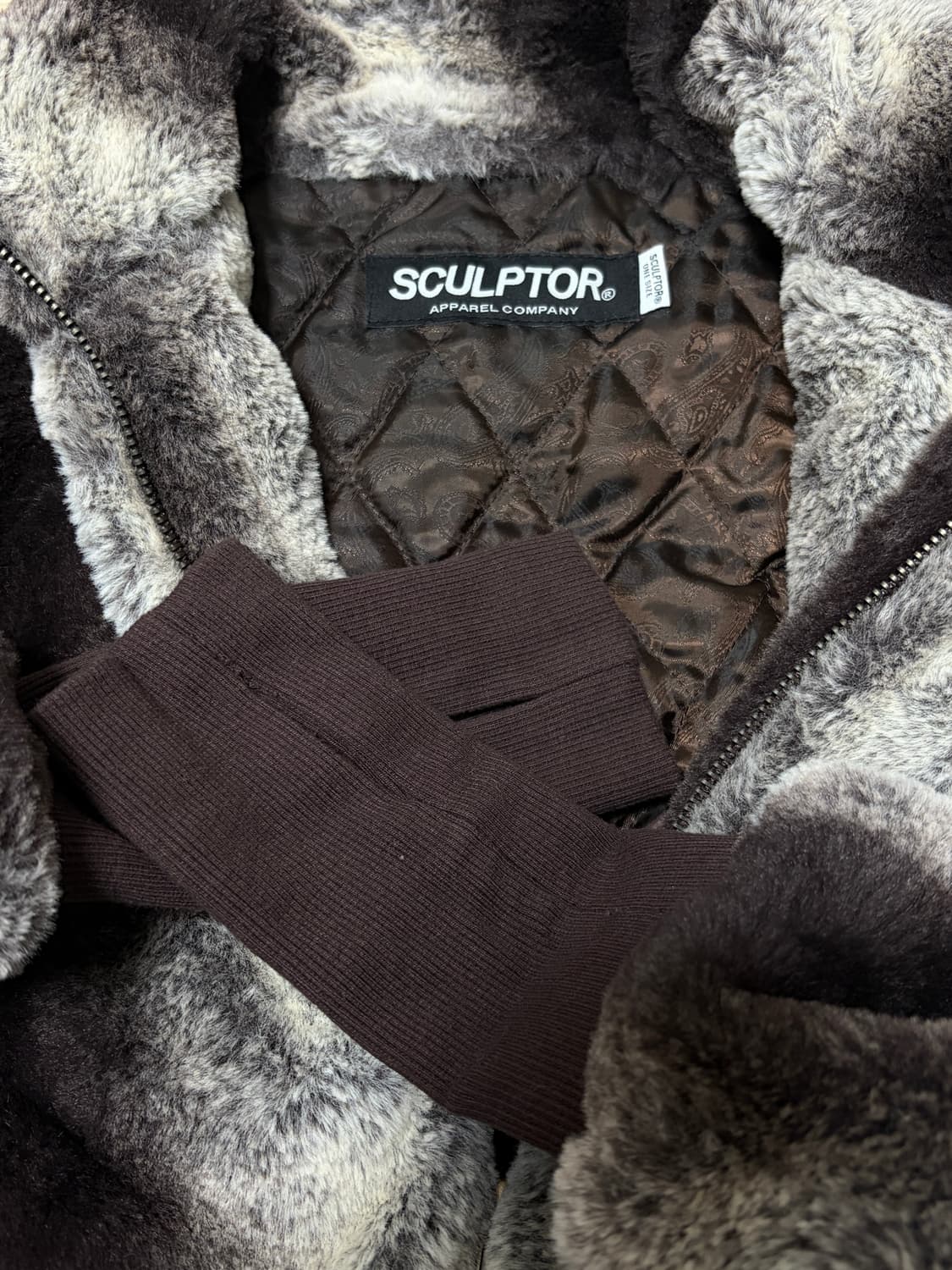 스컬프터 퍼 자켓 Faux Fur Fingerless Jacket 상품이미지3