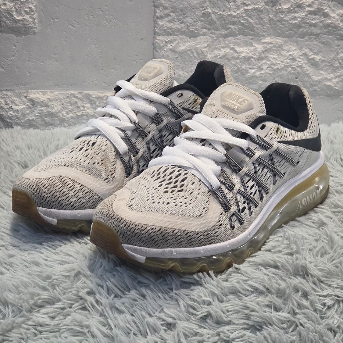 2w-2:나이키 에어맥스 2015 화이트-블랙 24cm 상품이미지1