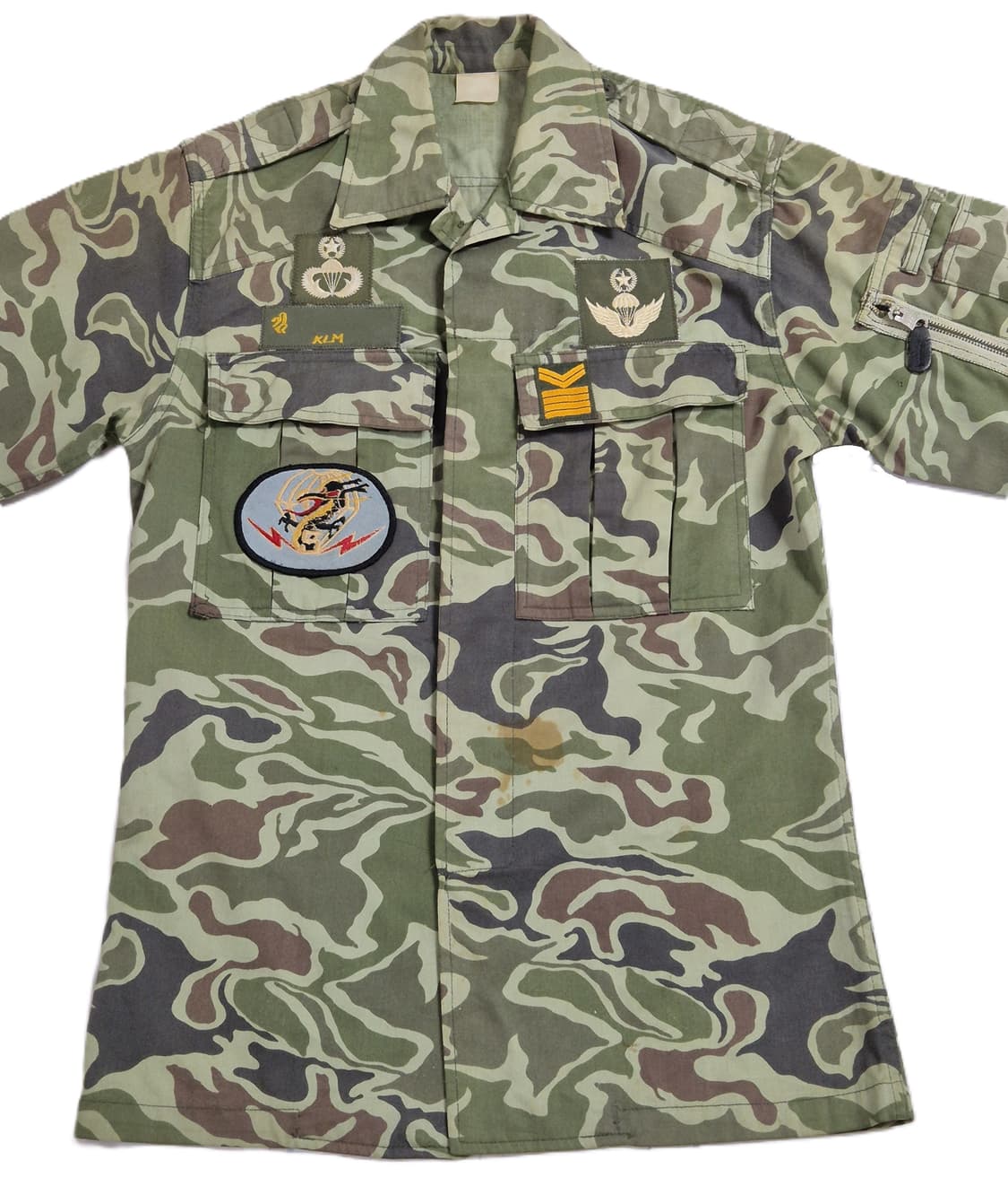 육군 구형 5공수특전여단 중사 충정무늬 충정복 전투복 상의 (S) 상품이미지8