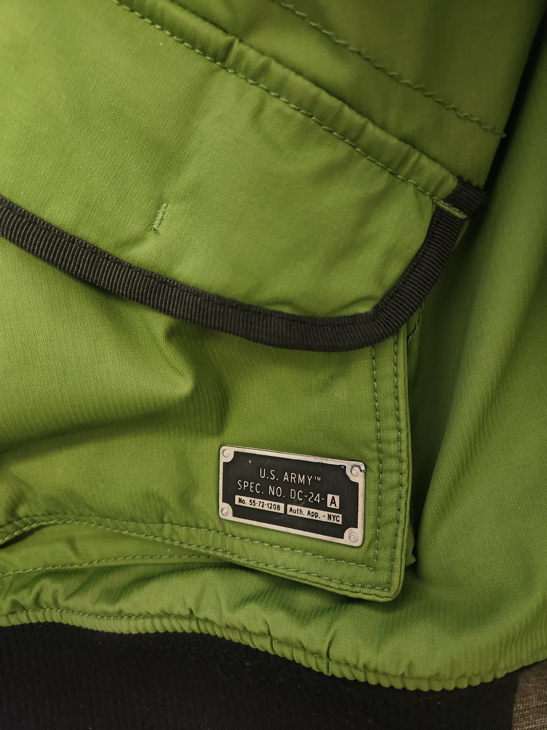 정품Authentic US ARMY  미 육군  MA-1 항공자켓 L 상품이미지8