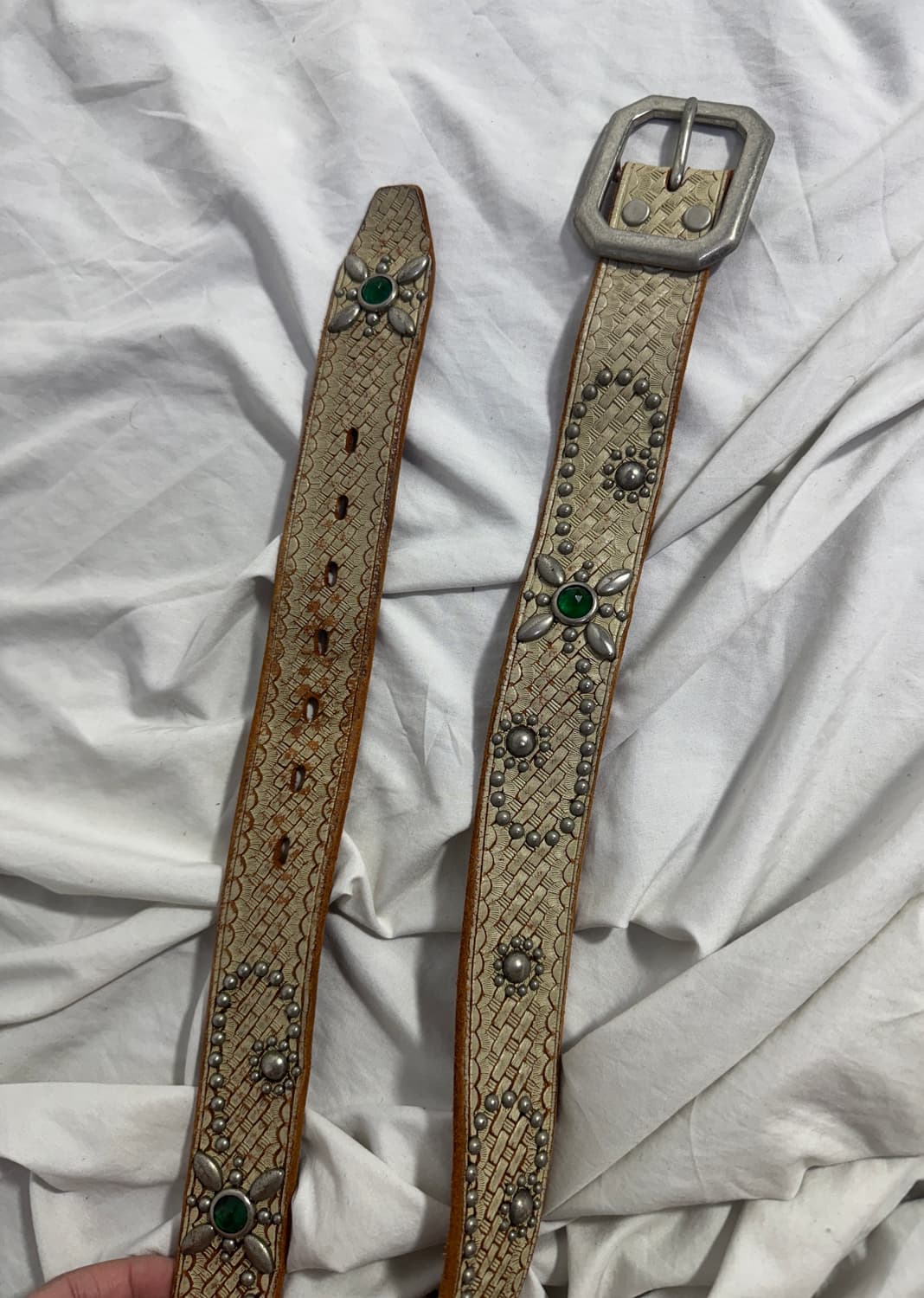 빈티지 잼 스톤 스터드 벨트 y2k 웨스턴 상품이미지7