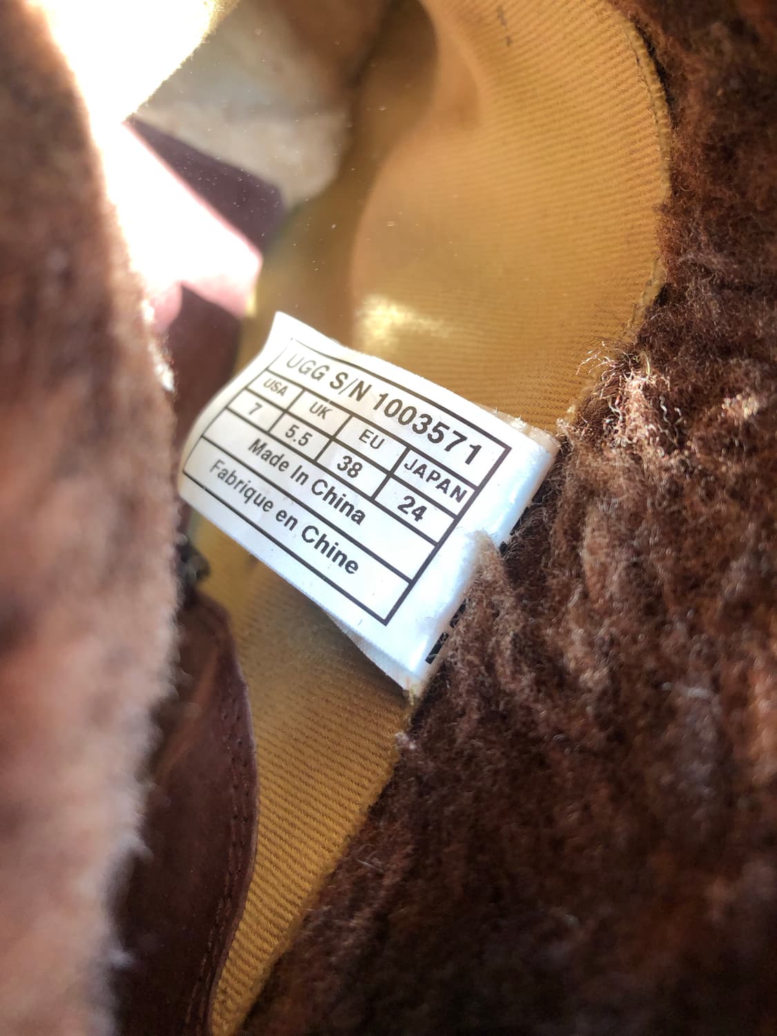 어그 클로그 브라운 레더 퍼 부츠 240 상품이미지6