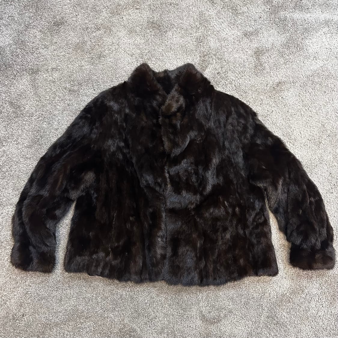 빈티지 캐나다 블랙브라운 밍크 숏 퍼자켓M 상품이미지8