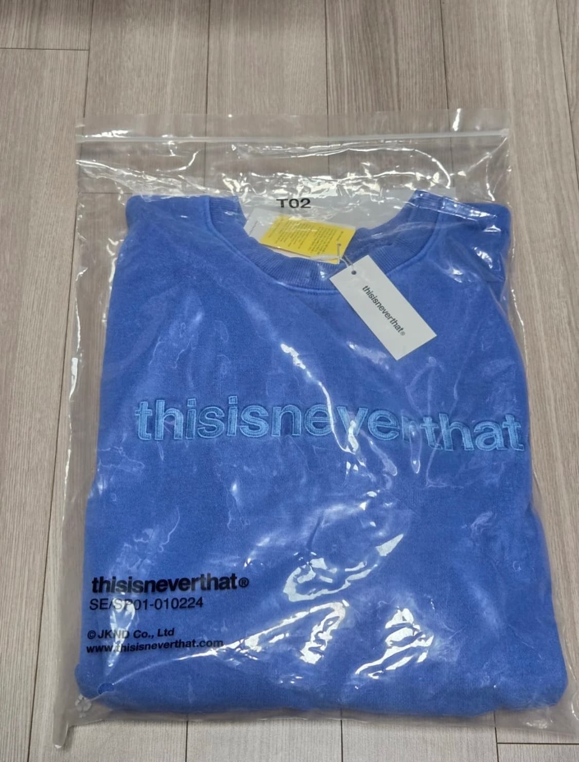 디스이즈네버댓 T-로고 크루넥 스웻셔츠 블루 M 상품이미지4