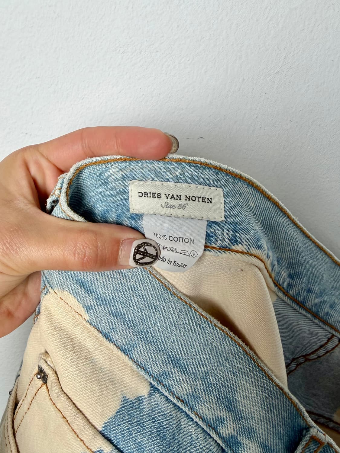 드리스 반 노튼 블리치드 스플래터 진 상품이미지6