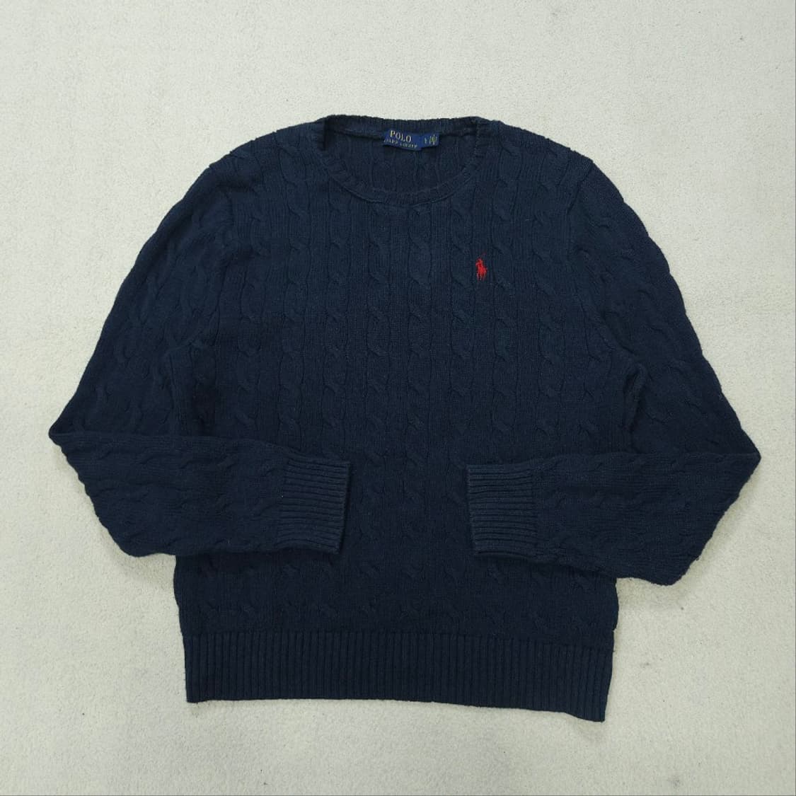 폴로 랄프 로렌 신형 케이블 니트 L 네이비 상품이미지2
