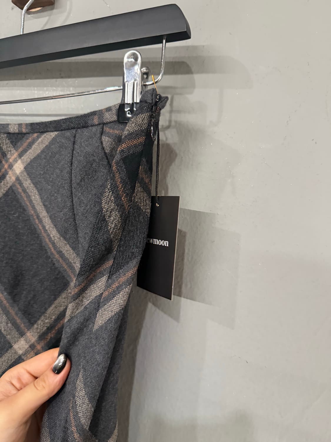 check pattern frill detail skirt 상품이미지8