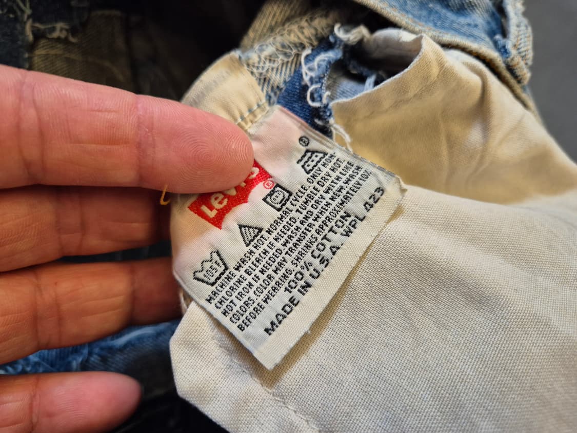 90s 리바이스501 하드 디스트레스드 데님 팬츠 상품이미지9