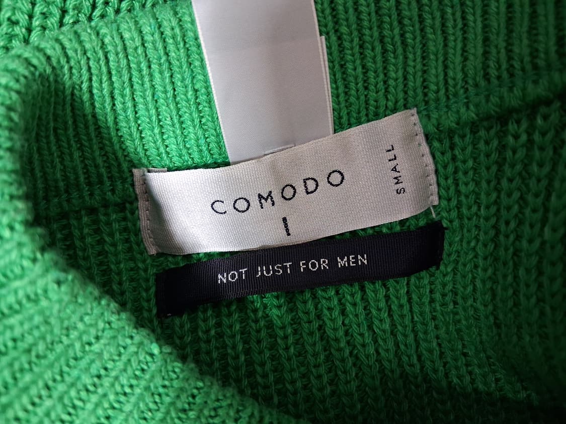 코모도 러브 니트 그린색 검정영문자수로고 오버핏 95 상품이미지9