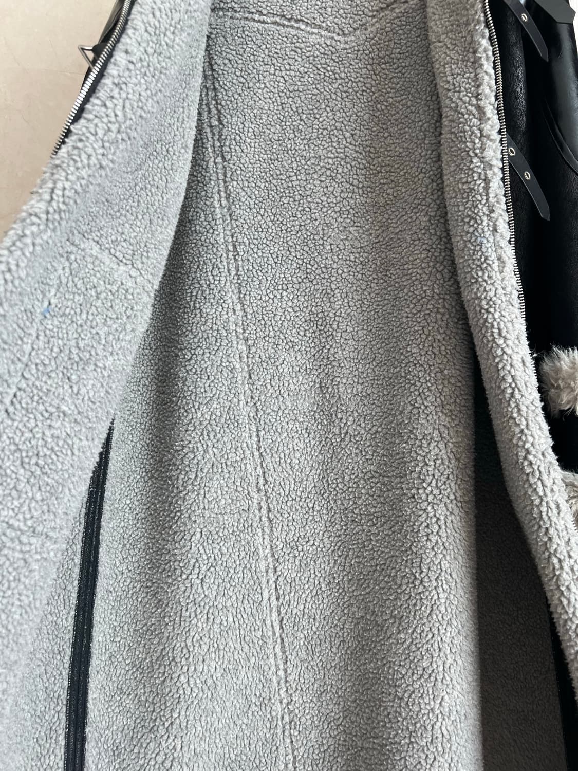 블랙 퍼 트리밍 롱코트 상품이미지6