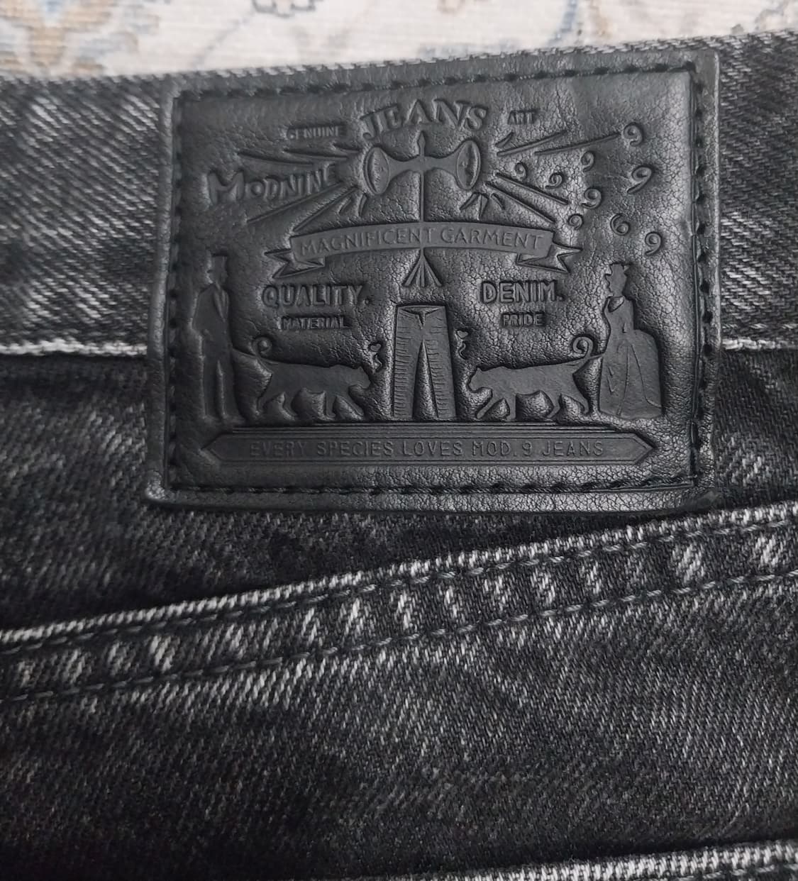 모드나인 블랙 데님팬츠 30 상품이미지4