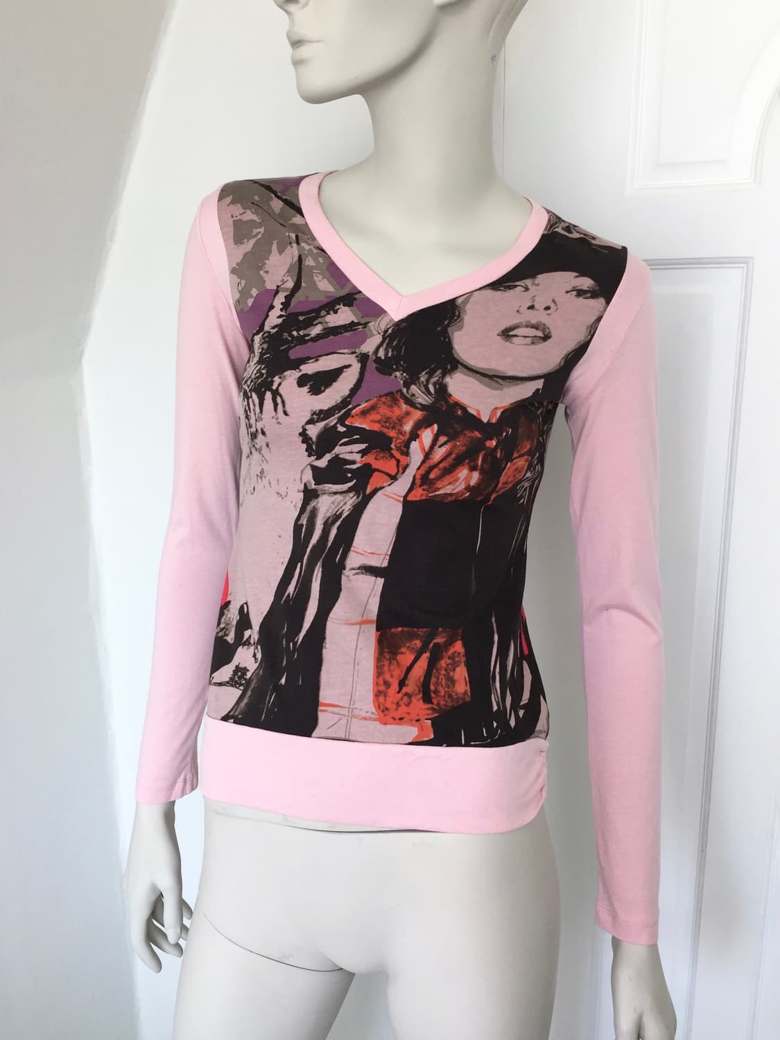 Spain Designer Slim pink top 상품이미지7