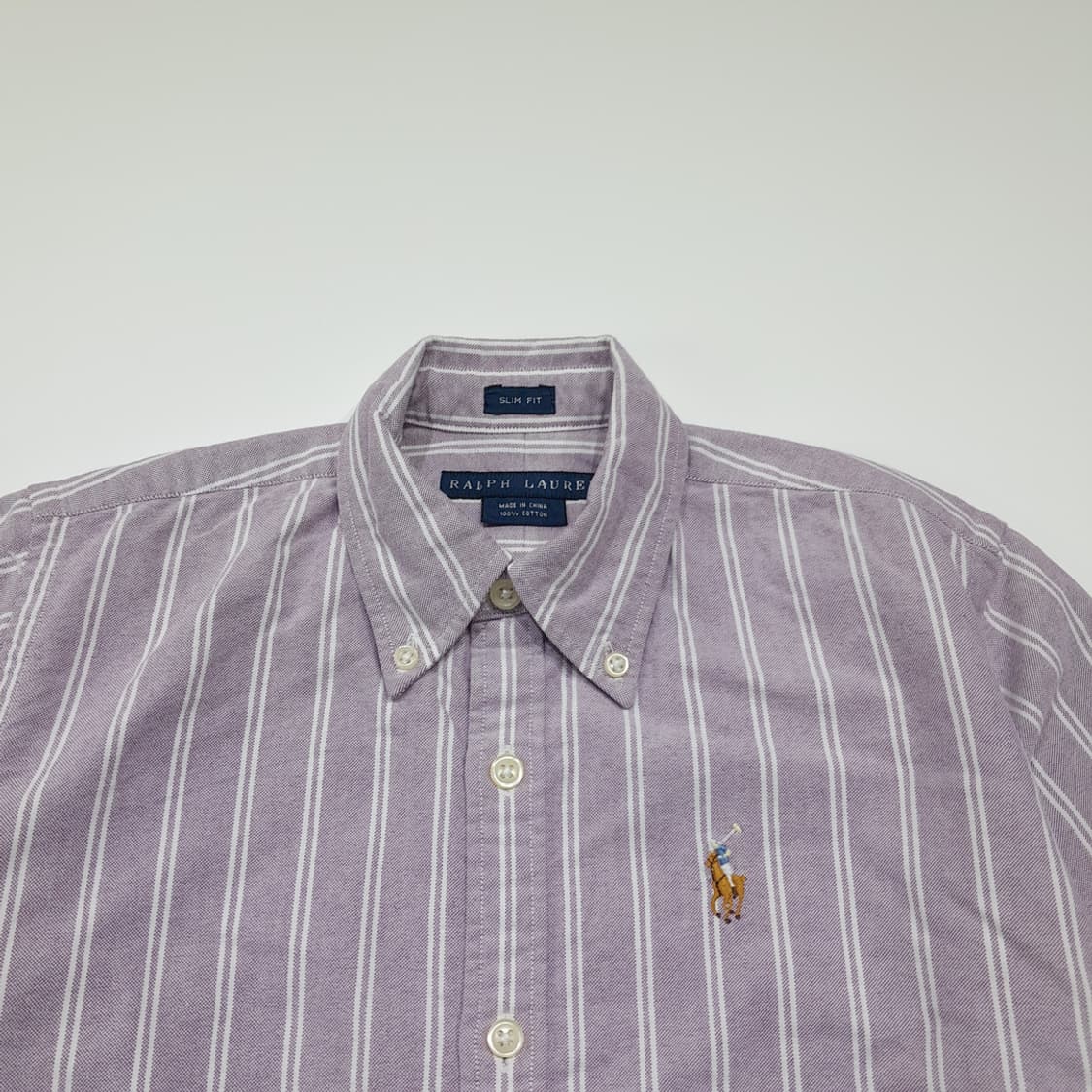 CK123 M 폴로 슬림핏 퍼플 스트라이프 셔츠 남방 상품이미지2