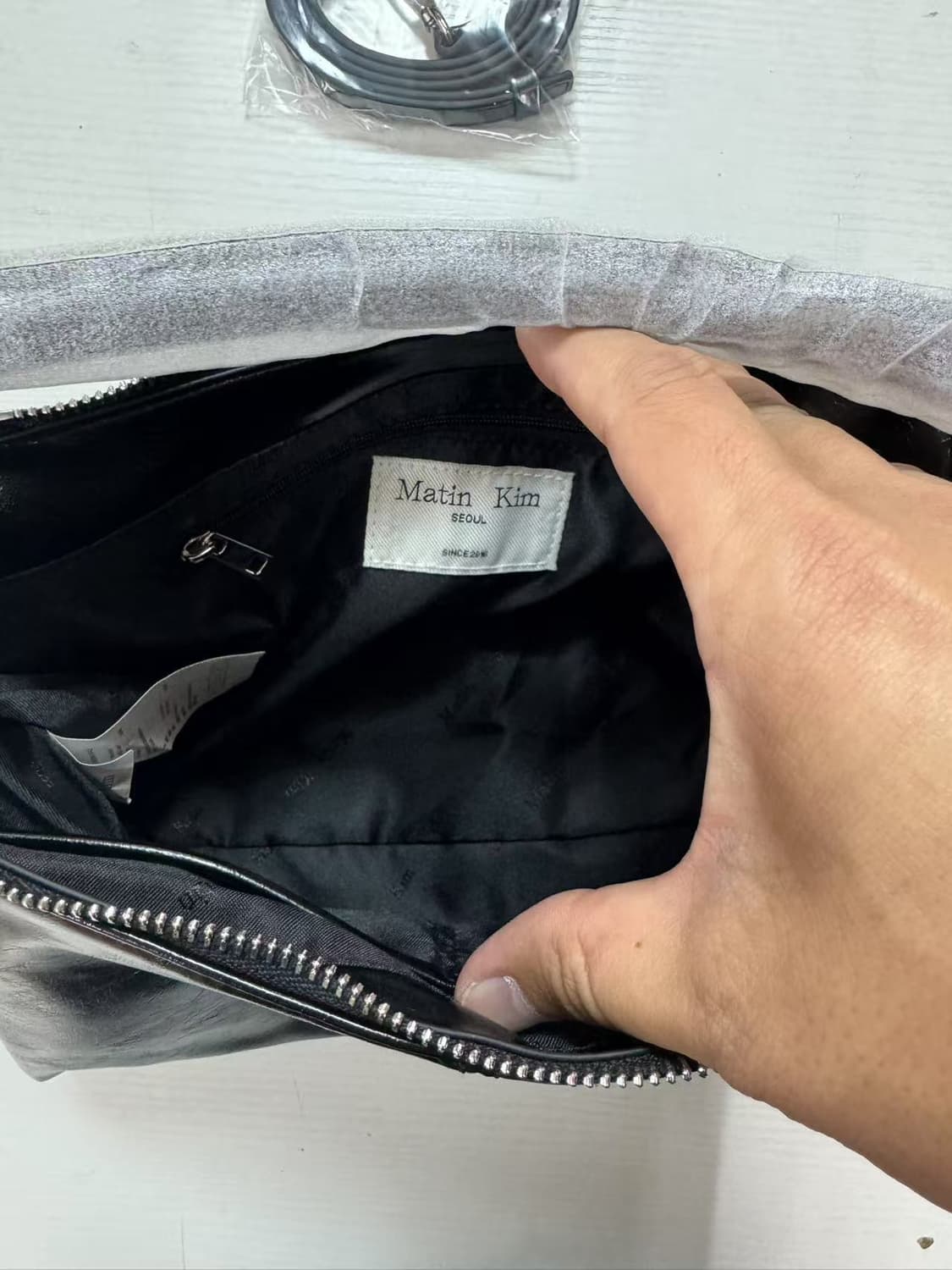 (새상품)마뗑킴 사이드 지퍼 투웨이백 미니사이즈 스몰 상품이미지5