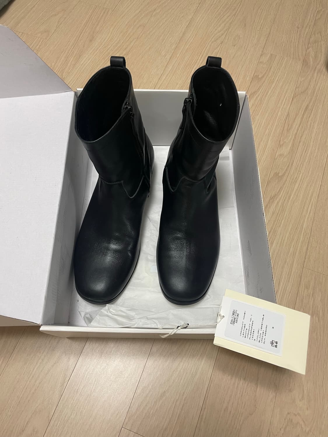 [3] 폴리테루 레더 부츠 블랙(반무광) 상품이미지2