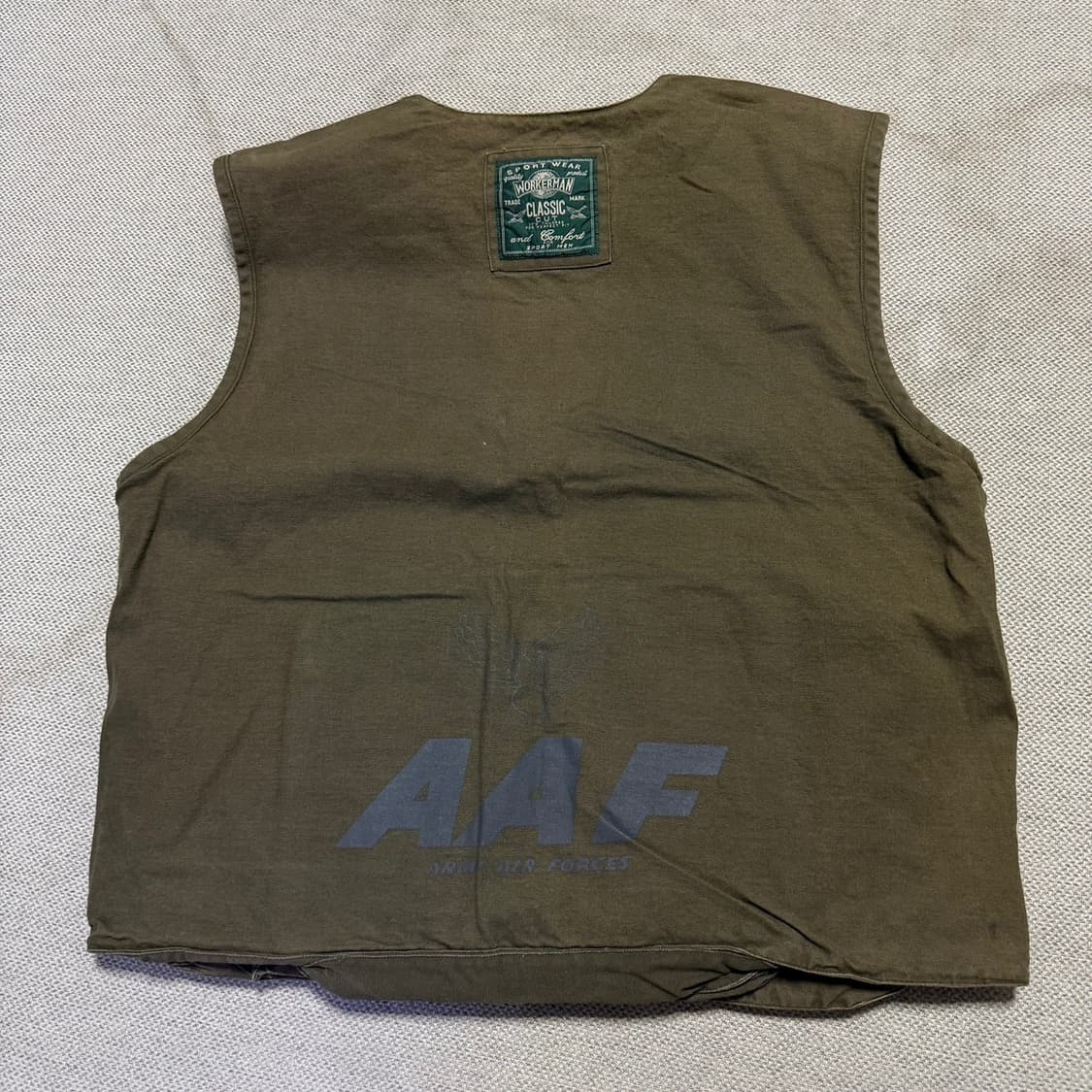 USA 워크맨 클래식 리버시블 카키색 포켓 조끼 상품이미지4