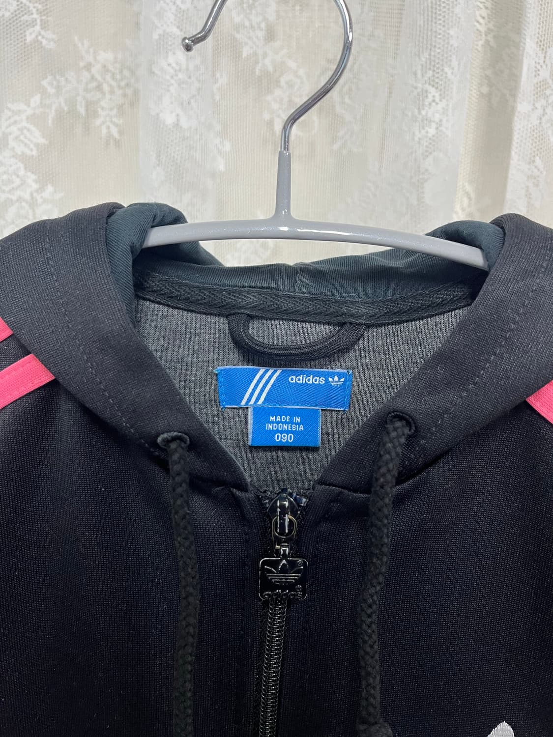 90) 아디다스 빈티지 핑크블랙 져지 레인보우 트랙탑 상품이미지4
