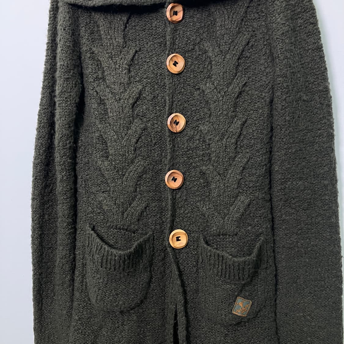 디젤 카키 울 니트 가디건 M 상품이미지6