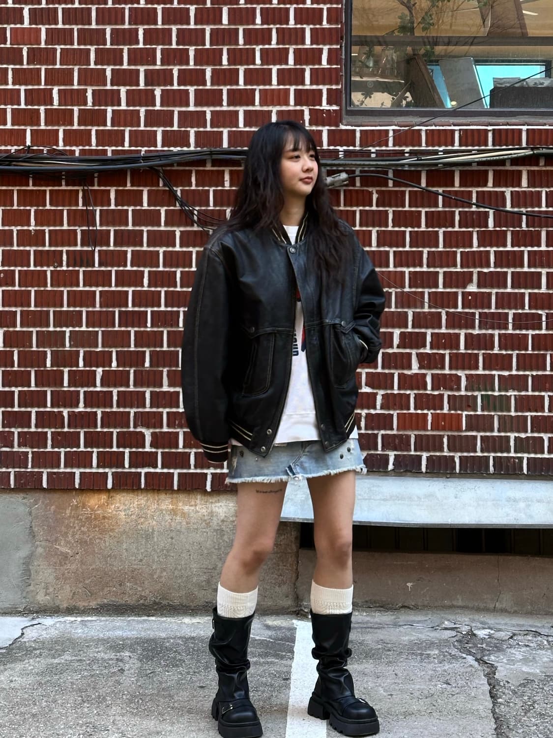 CARLO PALAZZI 레더 봄버자켓 히스테릭 롱슬리브 돌체 스커트 상품이미지2