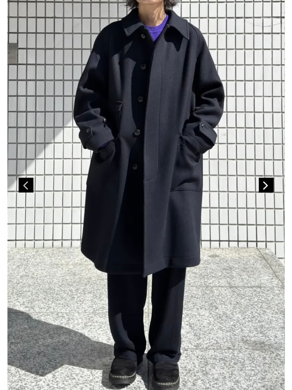 25fw 캡틴선샤인 트레블러 코트 탑네이비 4사이즈 상품이미지2