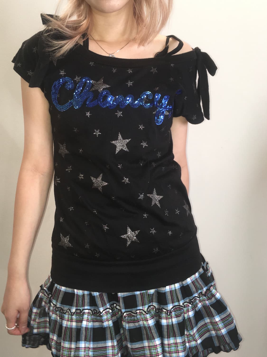 jpn vintage star off shoulder t shirt 상품이미지3