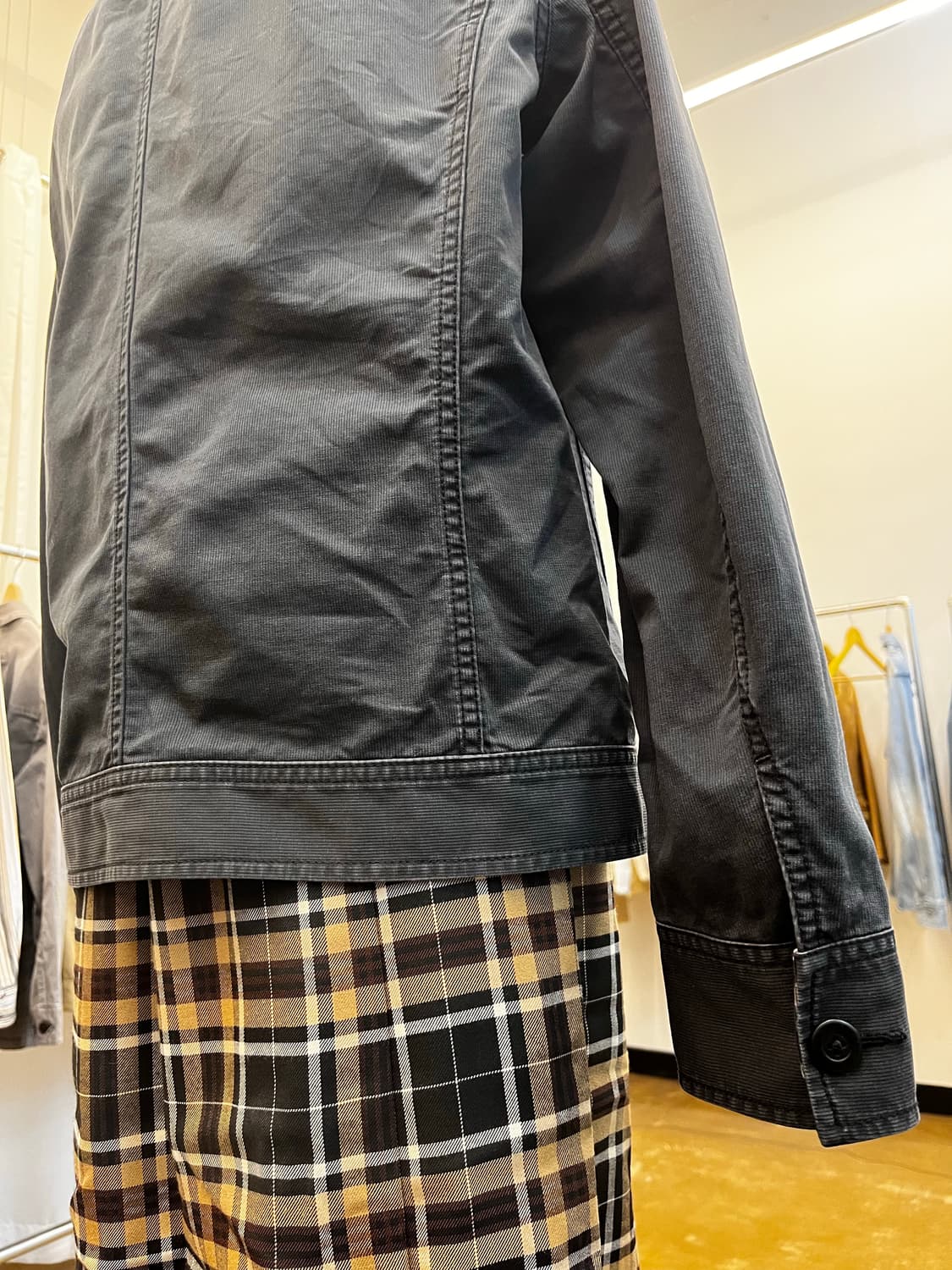 버버리 블루라벨 코튼 싱글 라이더 자켓 상품이미지7