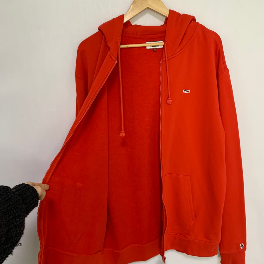 타미힐피거 타미진스 빈티지 베이직 후드집업 레드 XL  상품이미지3