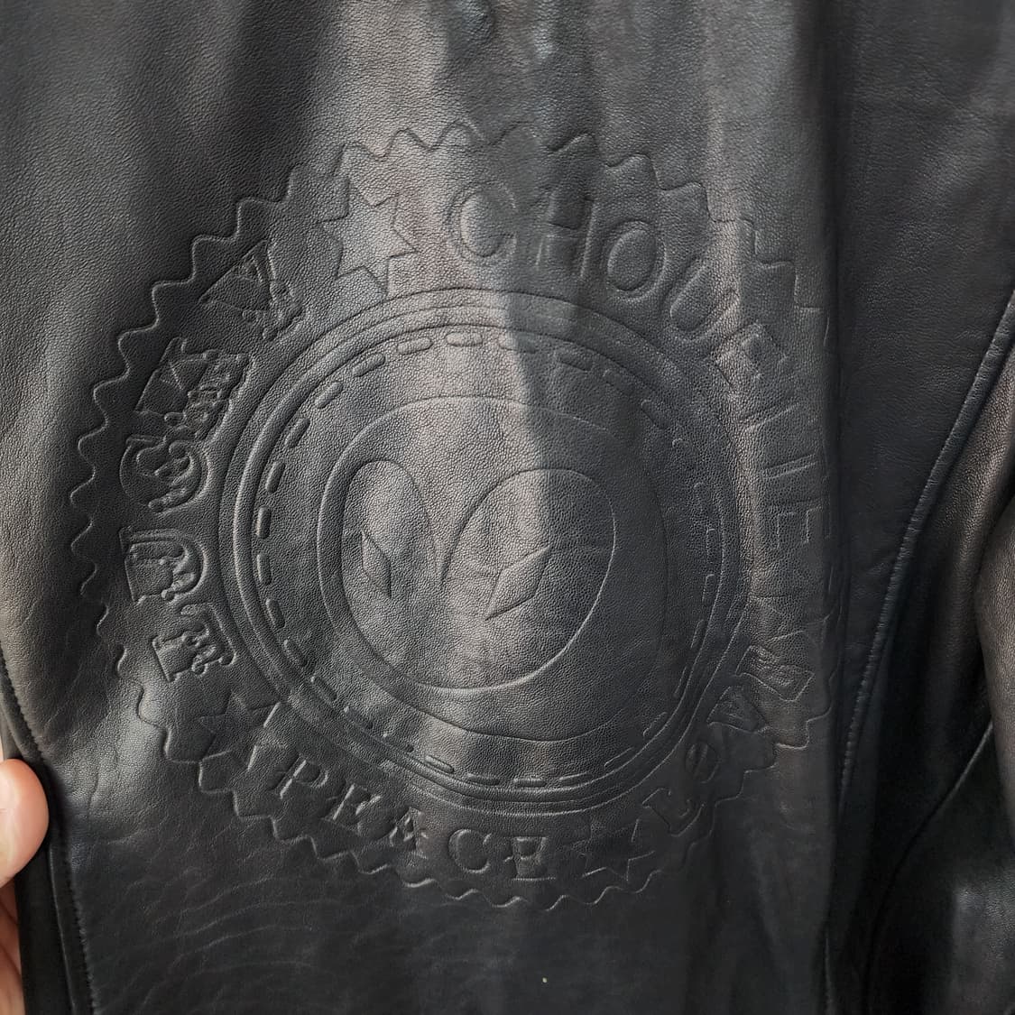 럭키슈에뜨 블랙 가죽 라이더 자켓 상품이미지6