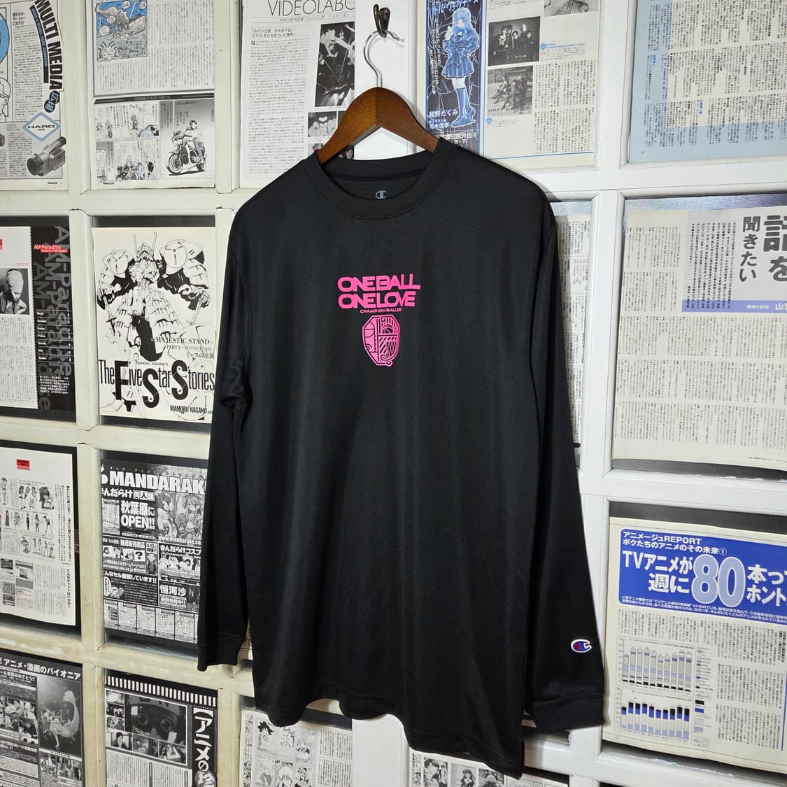 JPN 챔피온 블랙 핑크 폴리 롱슬리브  상품이미지4