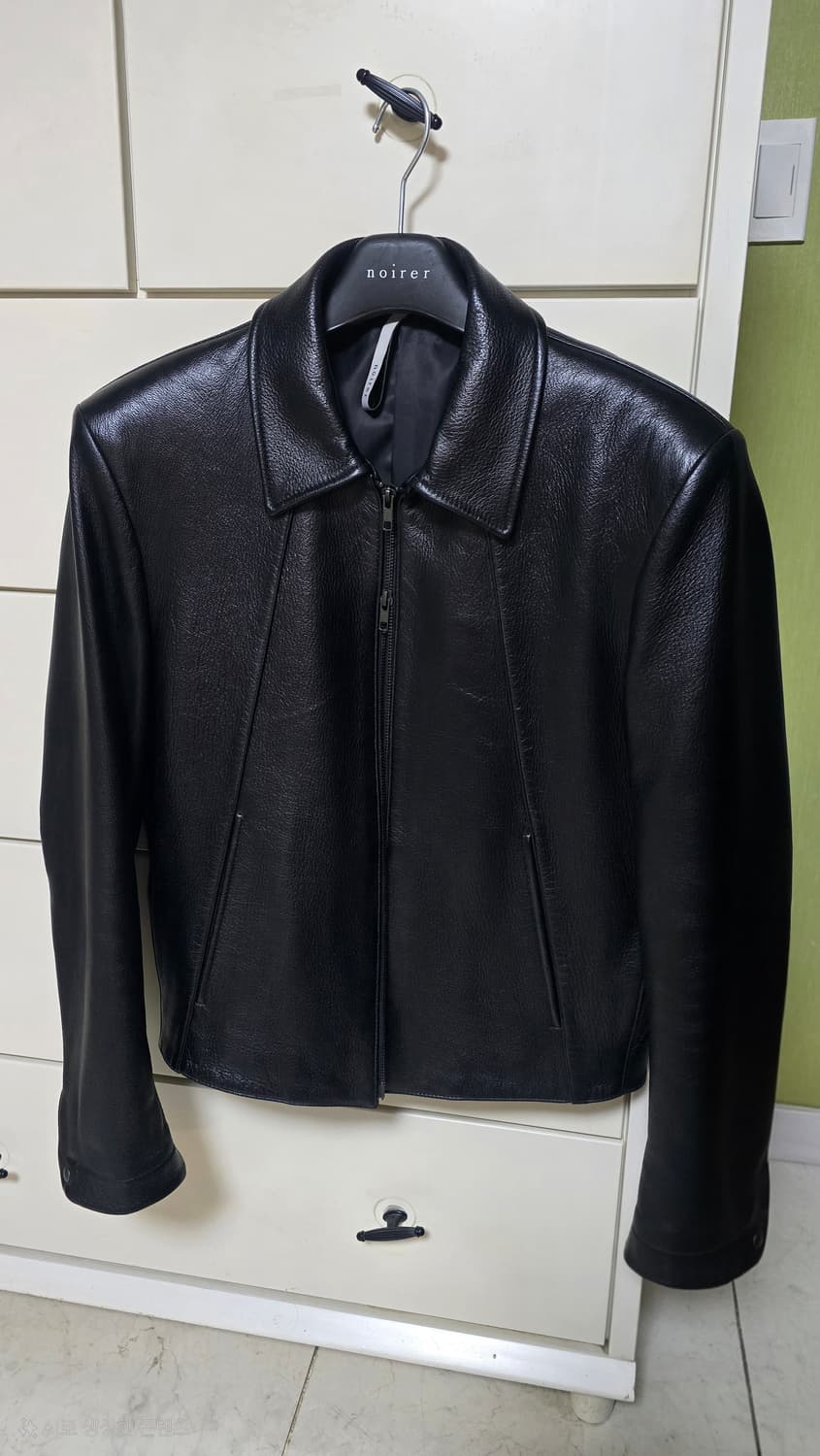 노이어 슈렁큰 고트 레더 자켓 상품이미지3