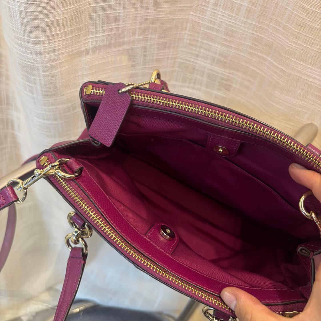 정품 코치 가죽 토트백 크로스백     상품이미지7