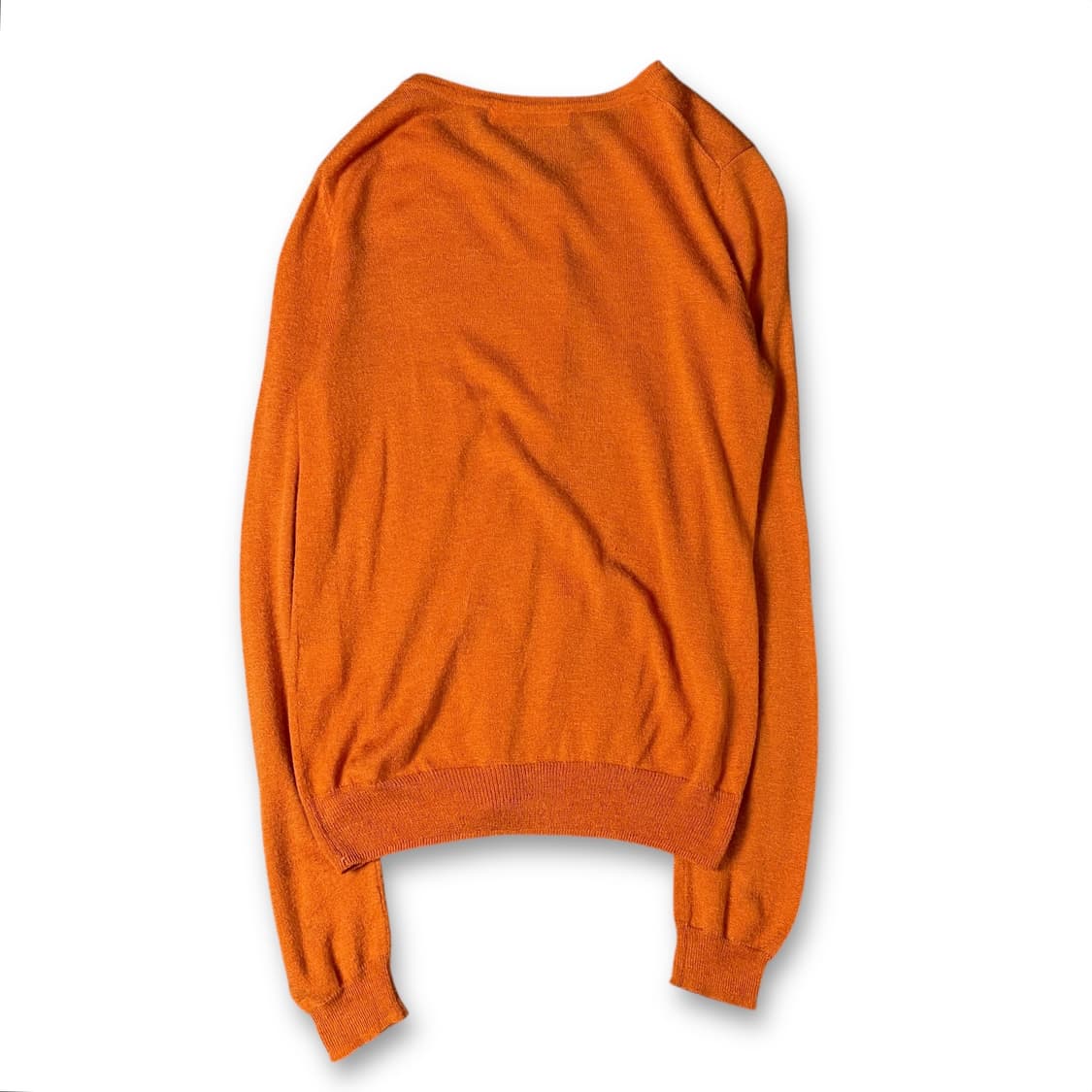 JPN 오렌지 라운드넥 니트 긴팔 가디건 M 상품이미지2