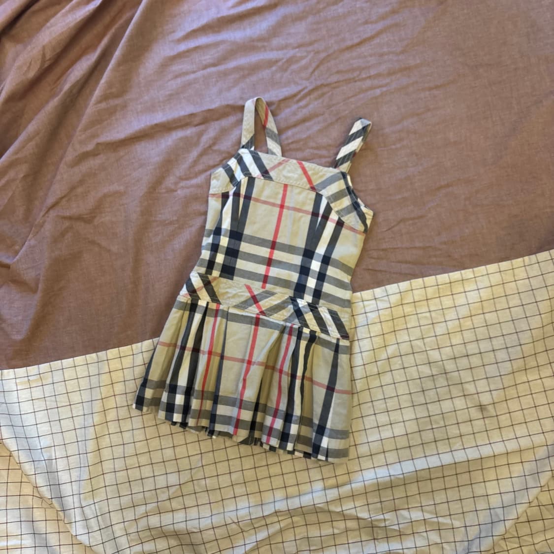 버버리 키즈 멜빵 체크 원피스 (8y)   상품이미지5
