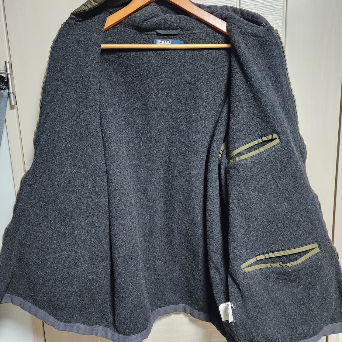 00s 빈티지 Ralph Lauren 폴로 랄프로렌 카키 퀄팅 후드(L) 상품이미지7