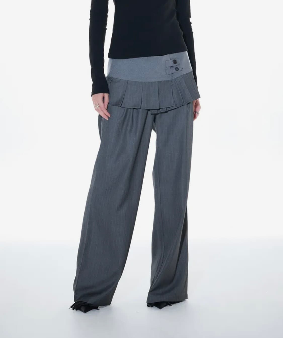 L14 PLEATS WRAP SET(GRAY) 상품이미지1