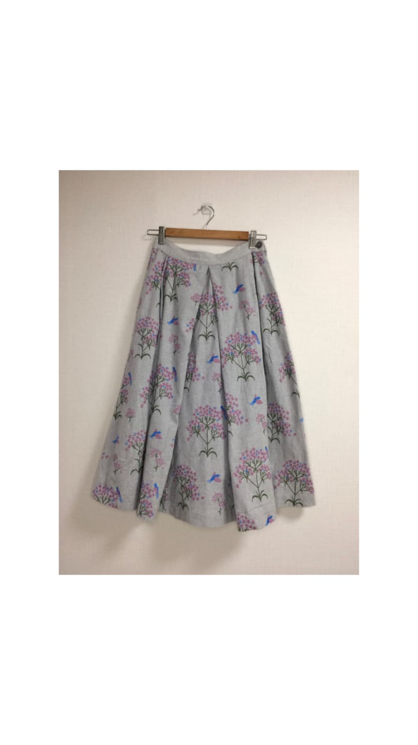 빈티지 그레이 자수 스커트 상품이미지1