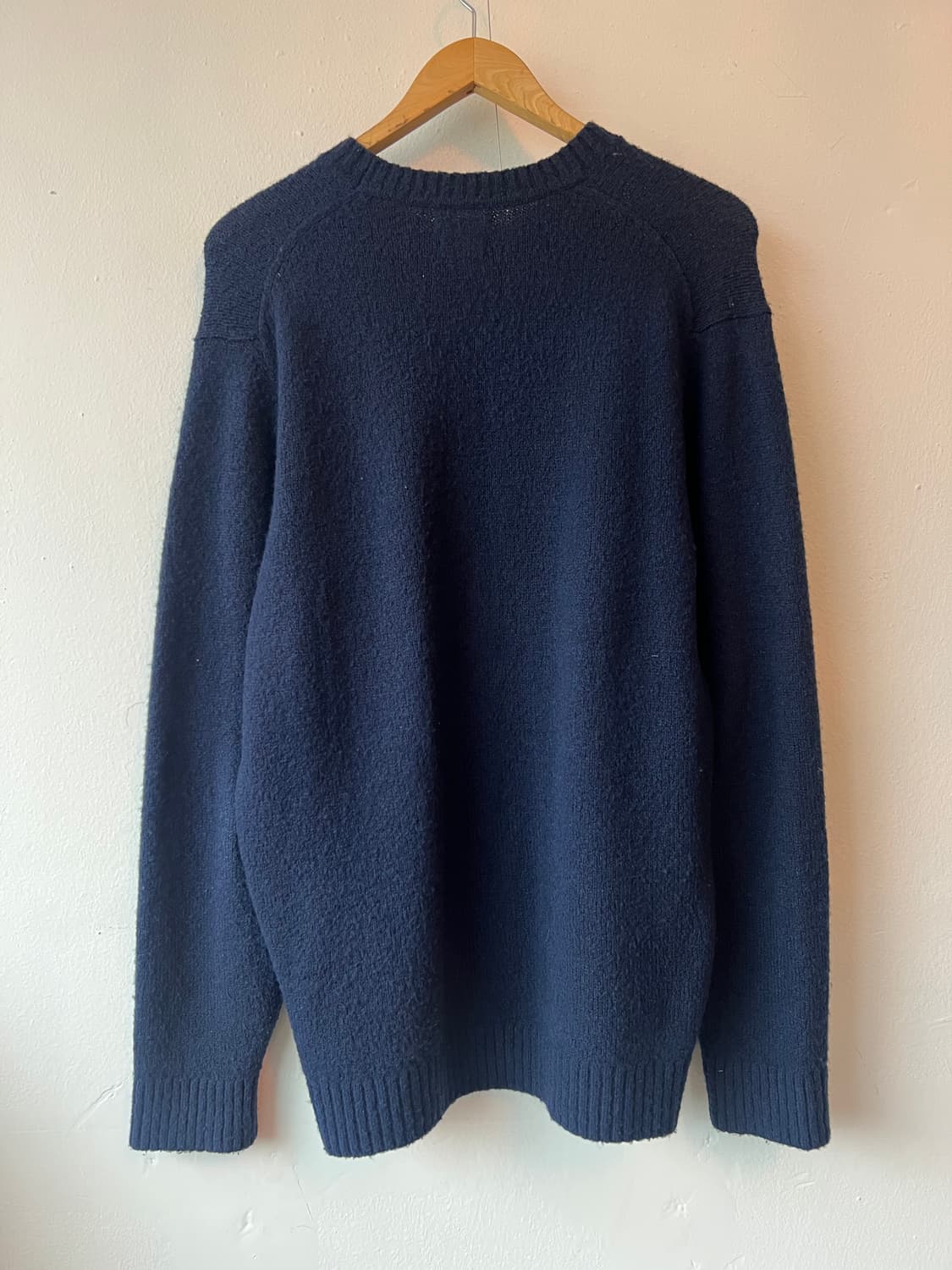 마시모뚜띠 남성 네이비 라운드울니트  상품이미지3