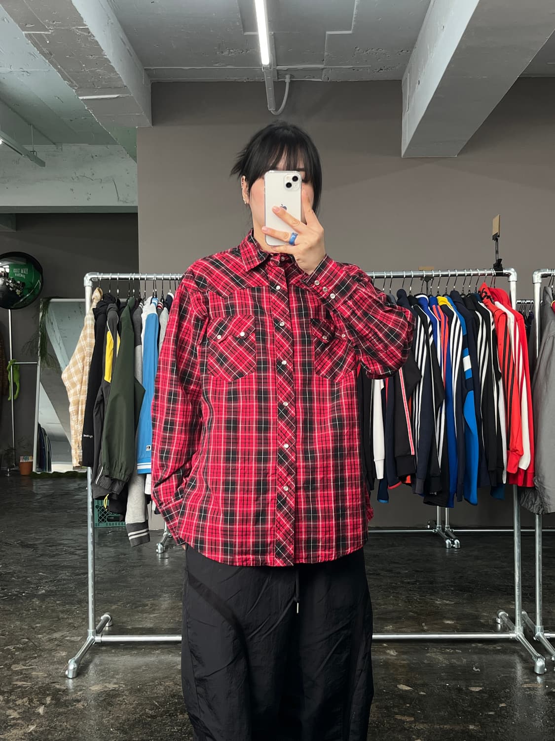 랭글러 웨스턴 체크 셔츠 상품이미지1