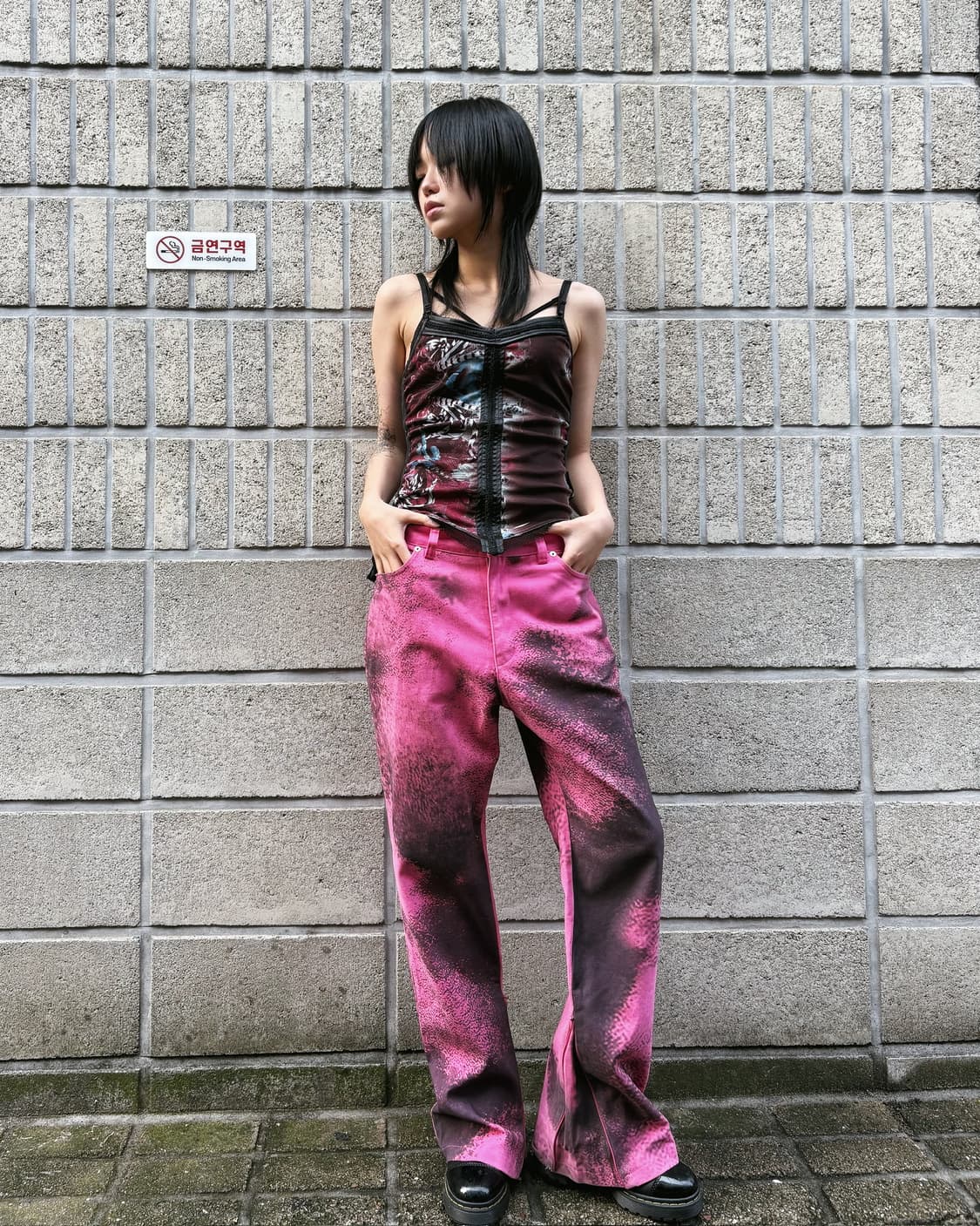 나체 스프레드 트윌 집업 부츠컷 팬츠 상품이미지1