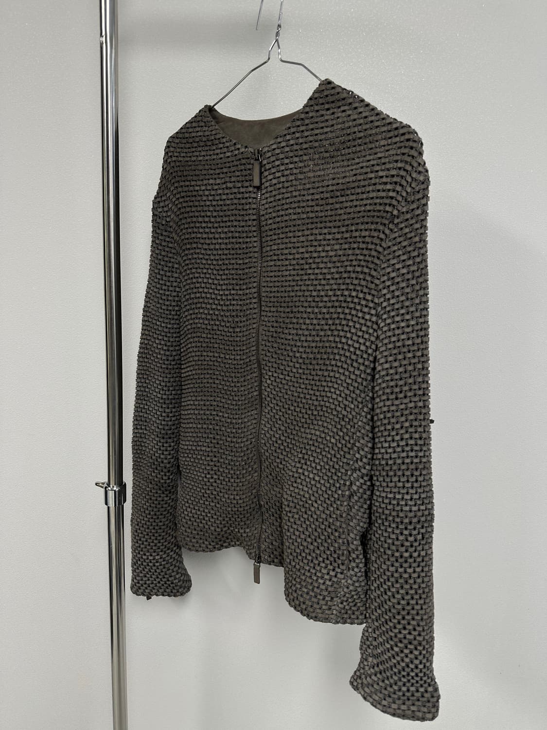 엠프리오 알마니 레더 텍스처 집업 자켓 상품이미지4