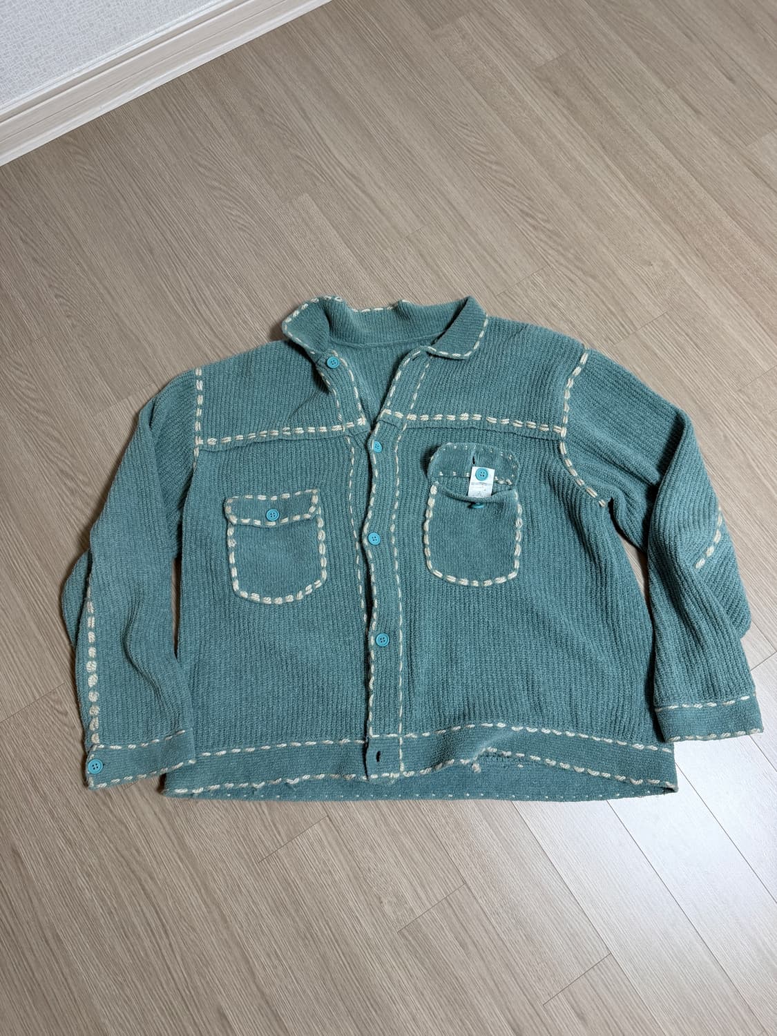 핑거린 스티치 가디건 l 사이즈 상품이미지1