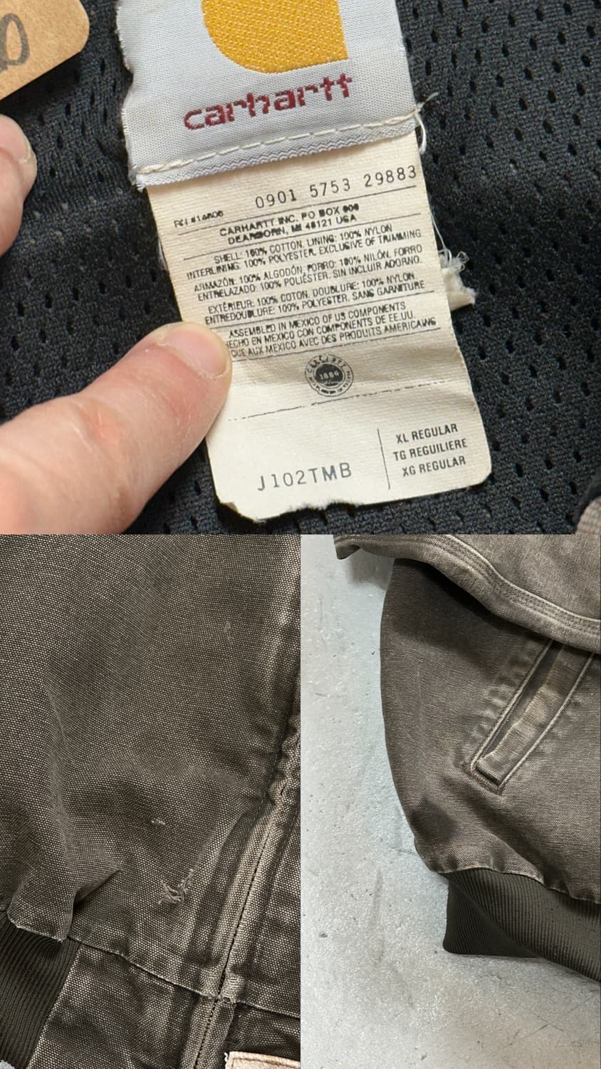 00's OG 칼하트 J102 산타페 칼하트 TMB 디트로이트 상품이미지9